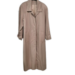 Vintage Long Trench Style Coat Made in USA - Size 10